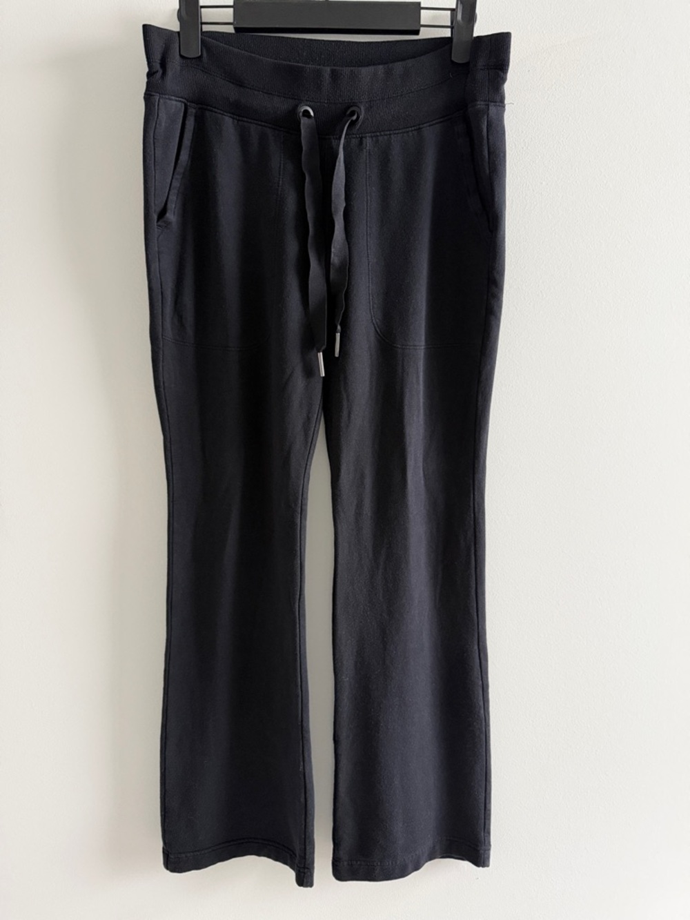 Athleta Black Wide Leg Lounge Sweatpants Womens SZ SP Tencel Cotton Blend